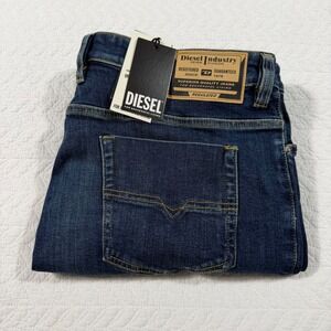 Diesel Safado Mens Straight Leg Jeans 38x30 Button Fly Dark Wash NWT